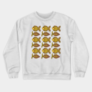 Ornamental Fishes, Ethnic Style Crewneck Sweatshirt